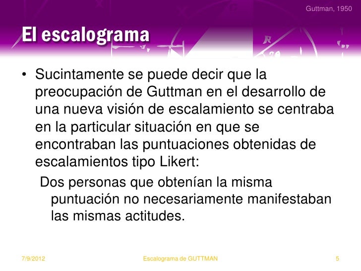 escalograma de guttman